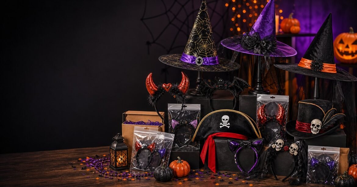 Halloween headwear wholesale with witch hats devil horns and costume headbands