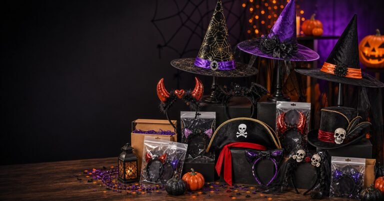 Halloween headwear wholesale with witch hats devil horns and costume headbands