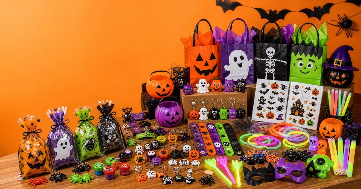Halloween party favors wholesale with treat bags stickers tattoos and small giveaways