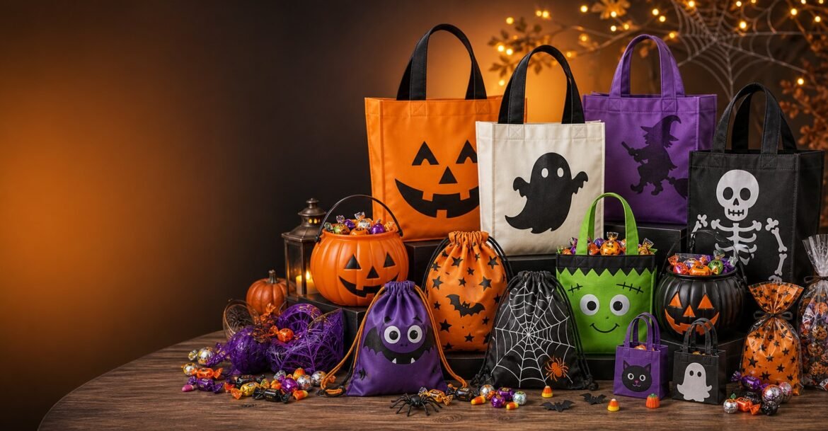 Custom trick-or-treat bags and Halloween candy bags for retail gift sets