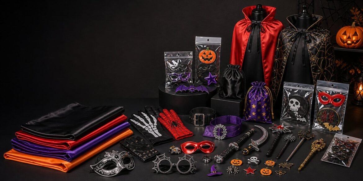 OEM Halloween costume accessories with capes gloves props and retail add-ons