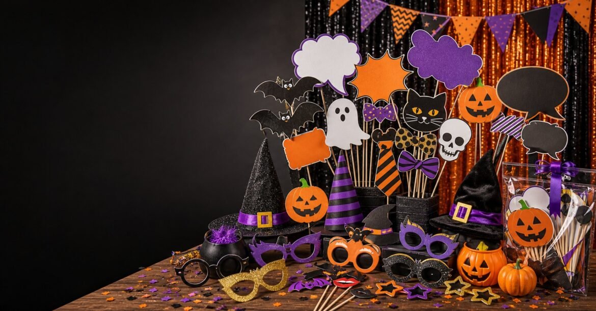 Halloween photo booth props and custom party accessories for events