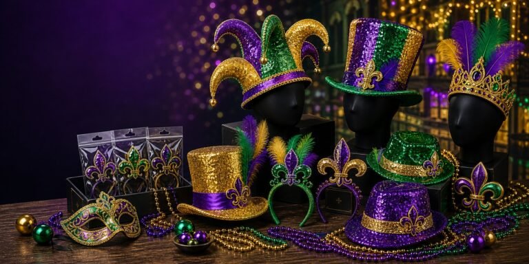 Mardi Gras headwear wholesale jester hats sequin hats and carnival headbands