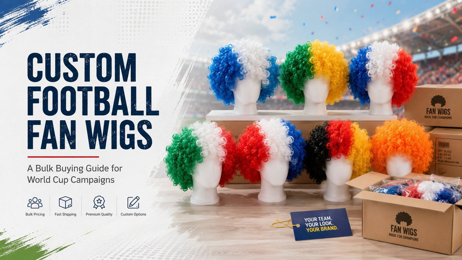 Custom Football Fan Wigs: A Bulk Buying Guide for World Cup Campaigns hero image